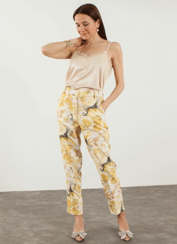 Pantalón vestir floral