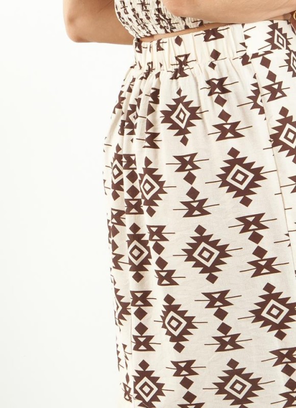Falda midi estampada