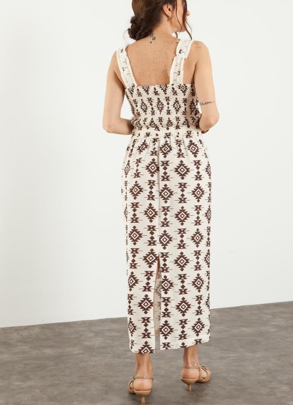 Falda midi estampada
