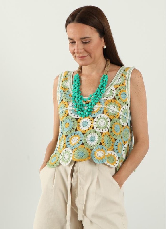 Collar efecto madera