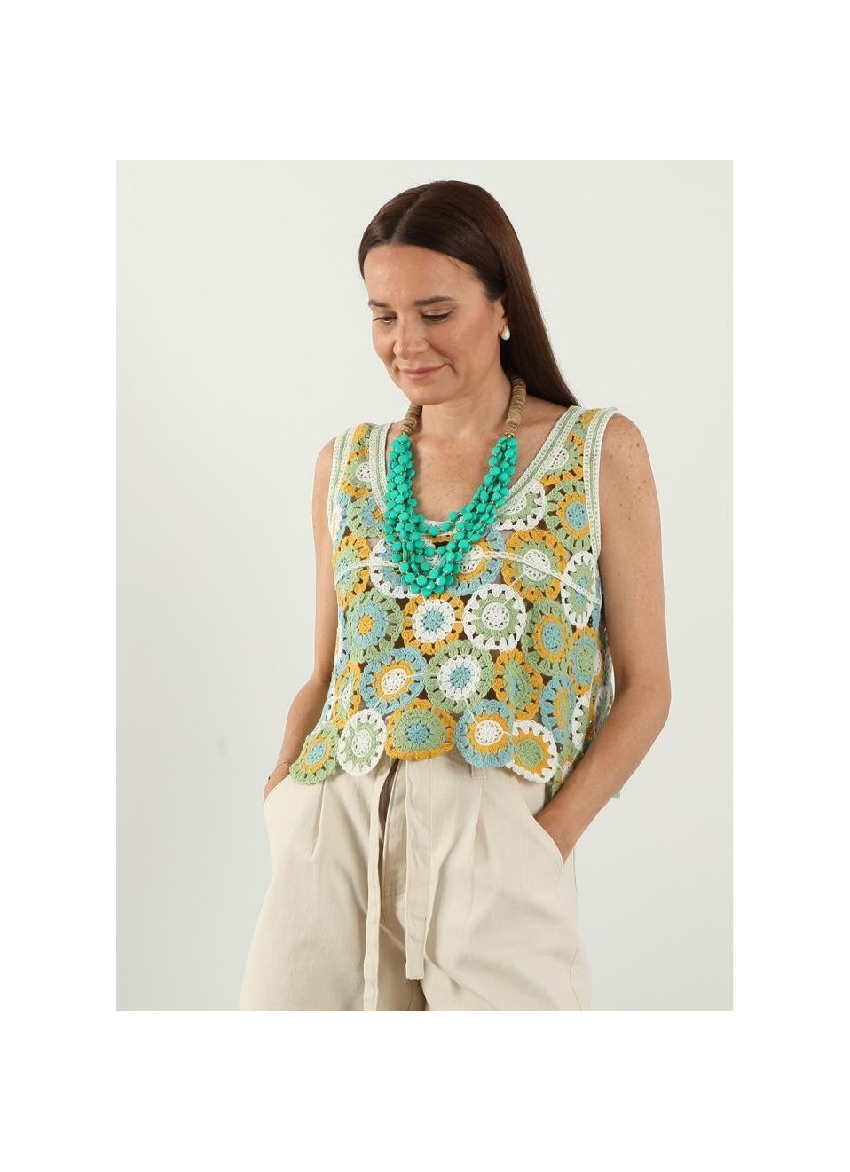 Collar efecto madera