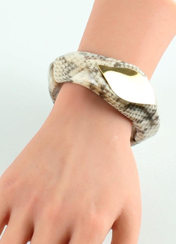 Pulsera bisagras animal print