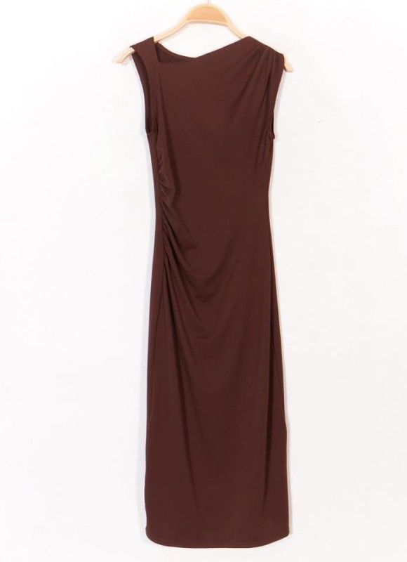 Vestido largo fluncido