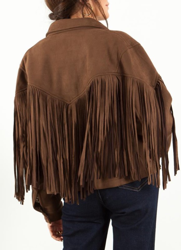 Chaqueta ante flecos