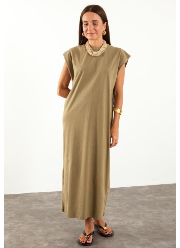 Vestido largo básico recto