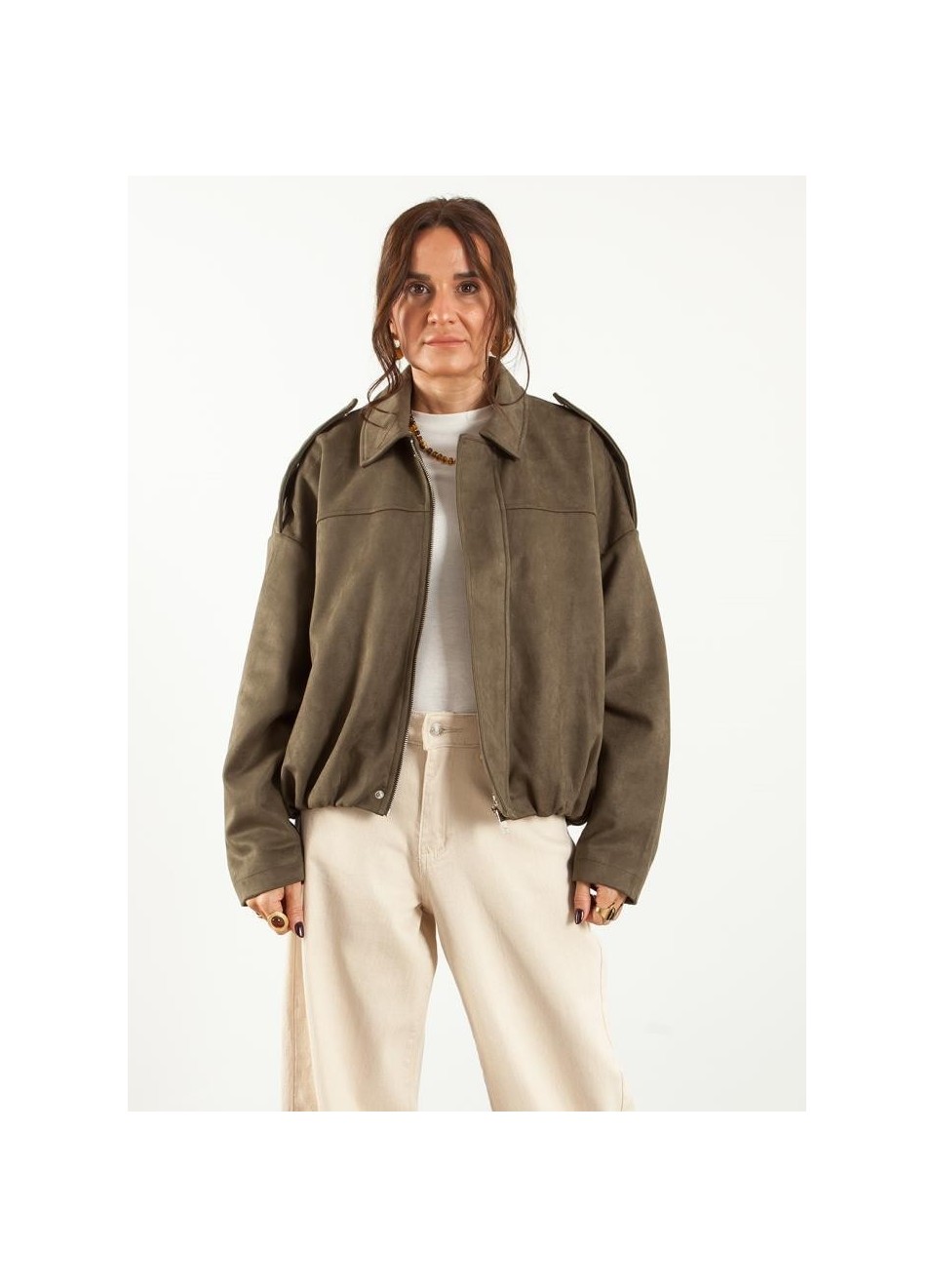 Chaqueta bomber efecto ante