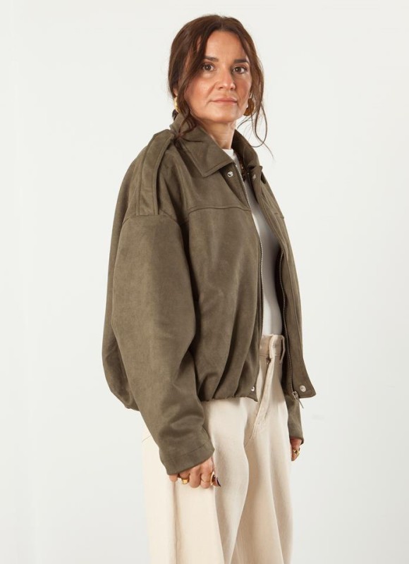Chaqueta bomber efecto ante
