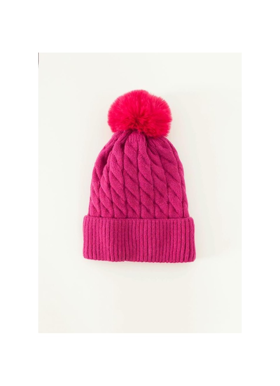 Gorro trenza pompom