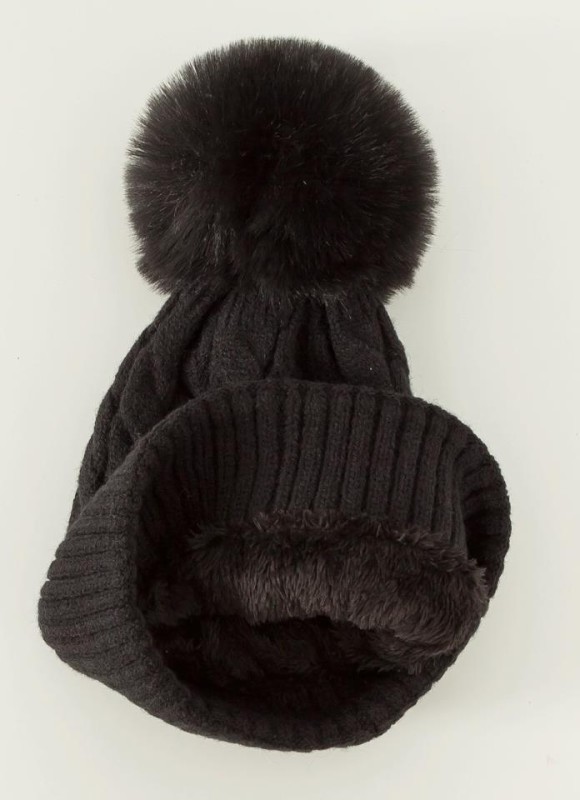 Gorro trenza pompom