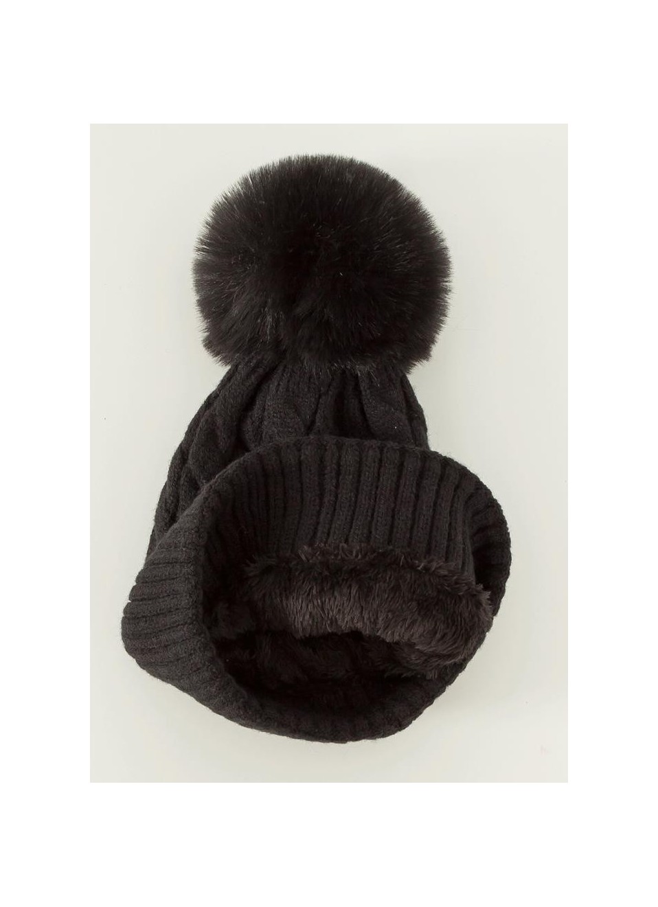 Gorro trenza pompom