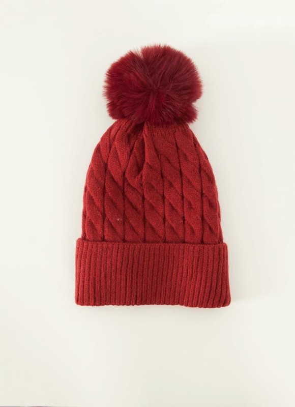 Gorro trenza pompom