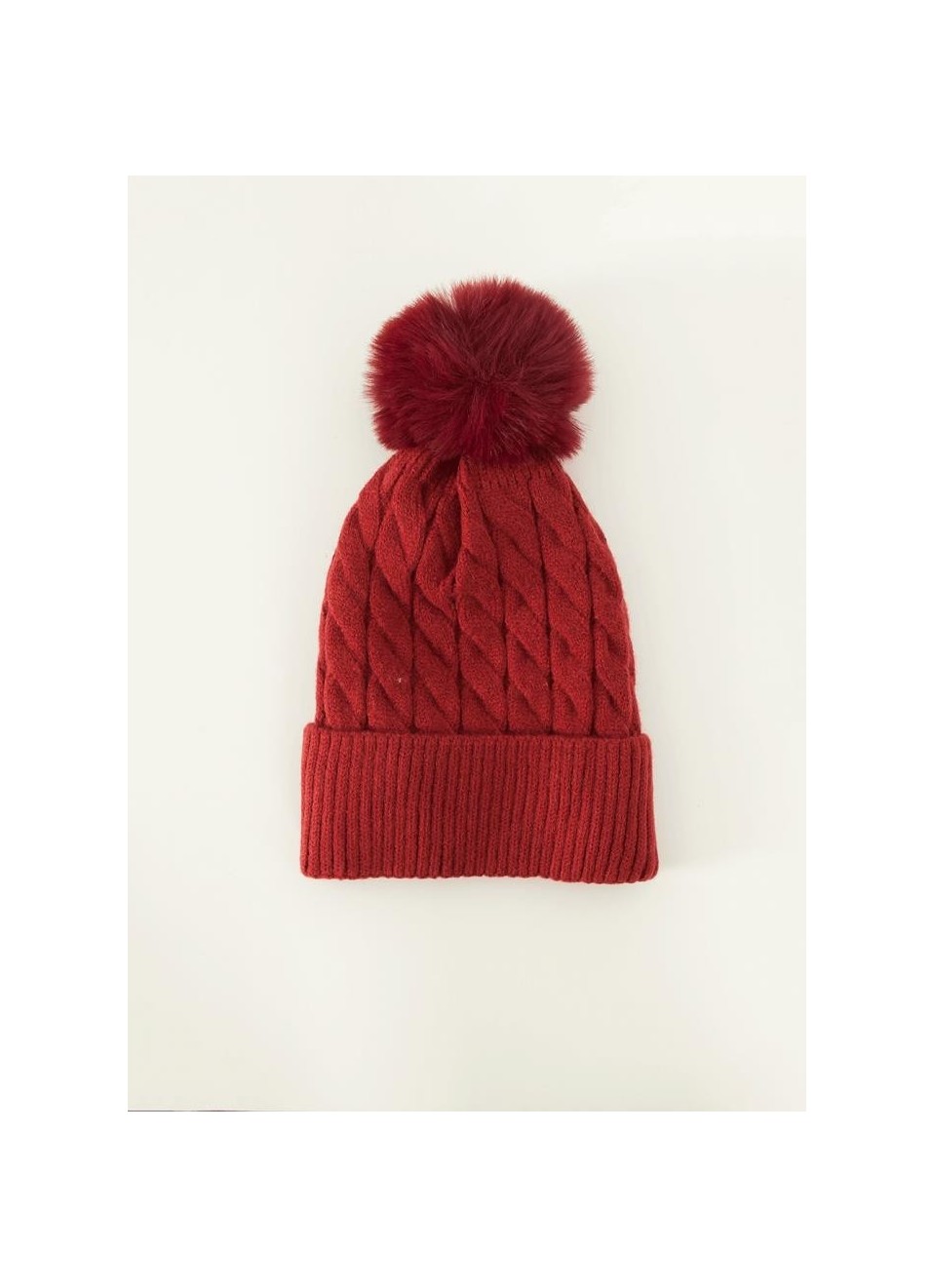 Gorro trenza pompom