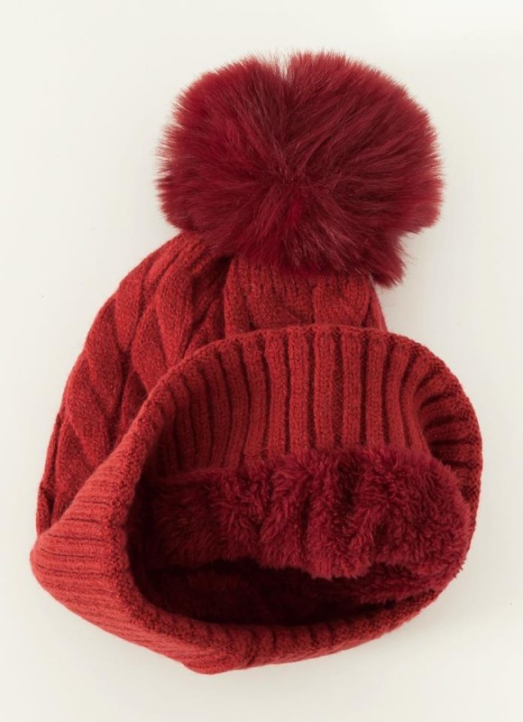Gorro trenza pompom