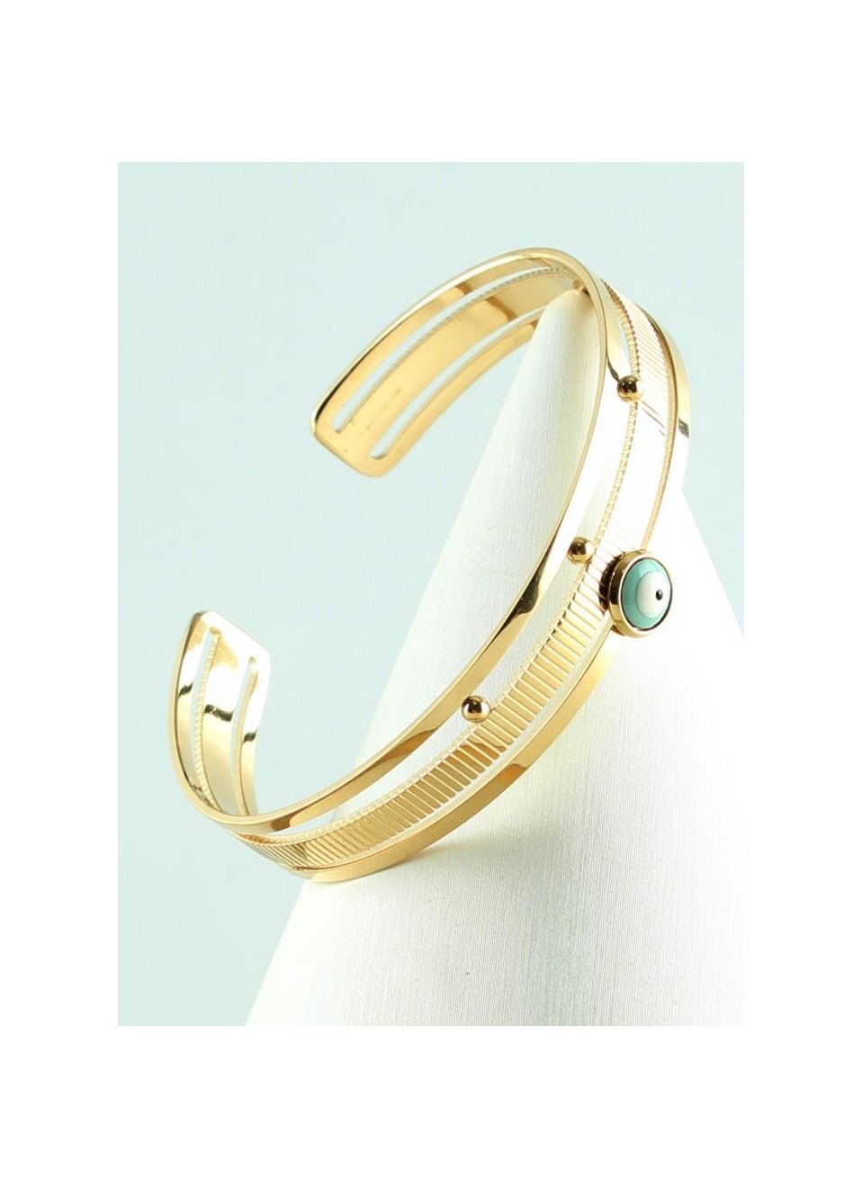 PULSERA DE ACERO OJO TURCO