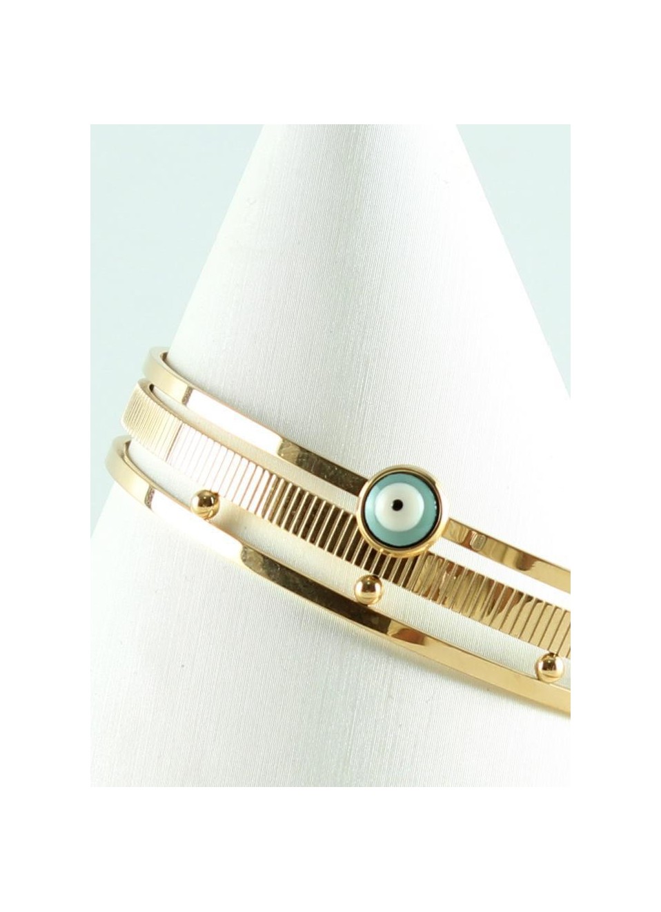 PULSERA DE ACERO OJO TURCO
