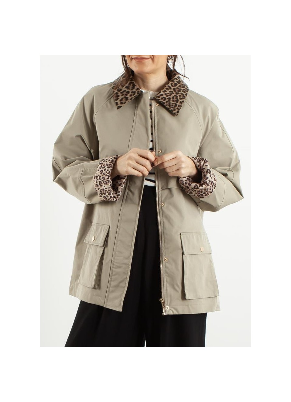 Parka leopardo
