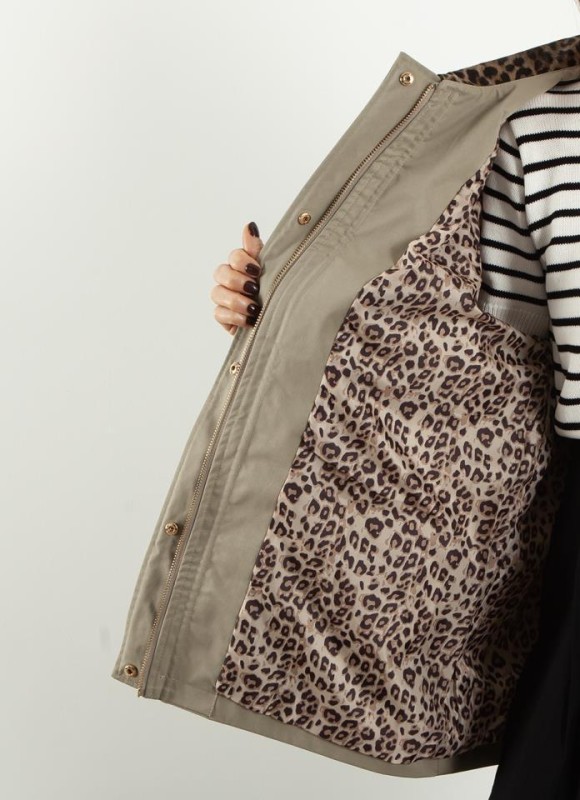 Parka leopardo