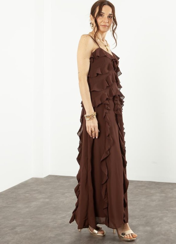 Vestido tirantes volantes