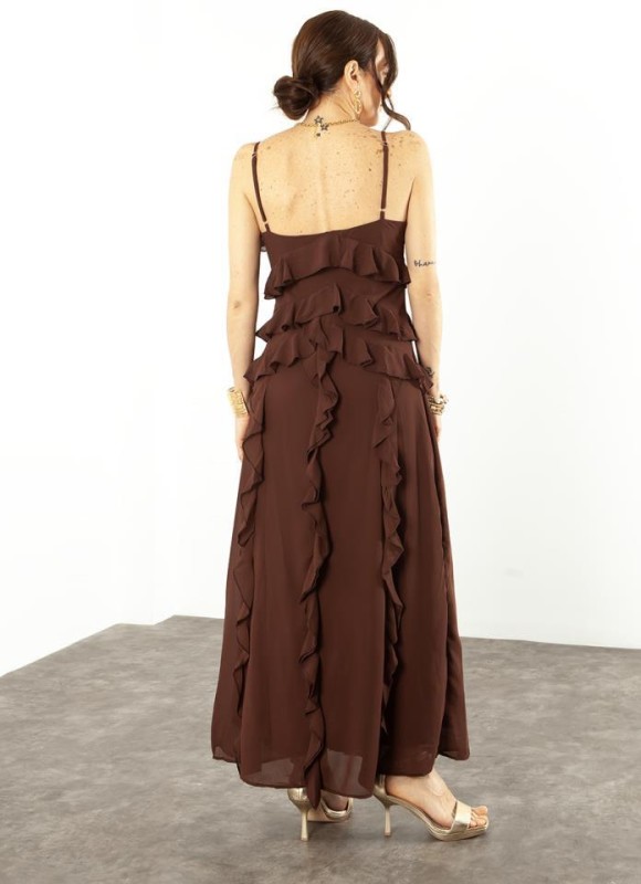Vestido tirantes volantes