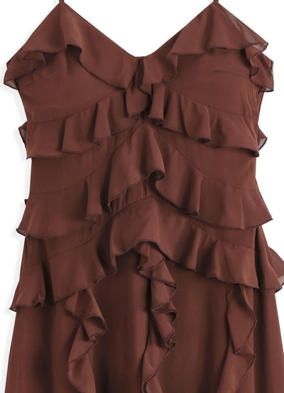 Vestido tirantes volantes