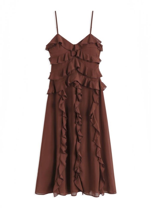 Vestido tirantes volantes
