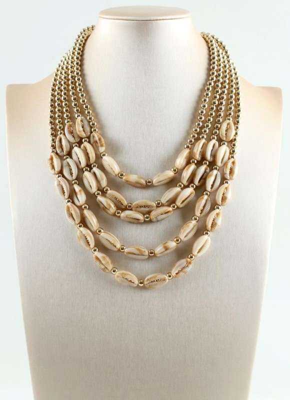 Collar efecto conchas
