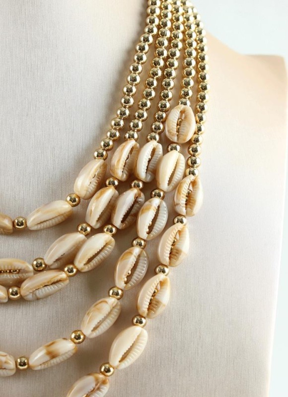 Collar efecto conchas