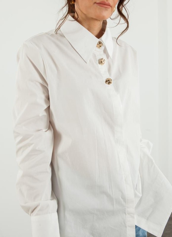 Camisa botones dorados