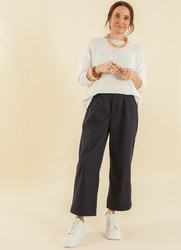 Pantalón culotte pinzas