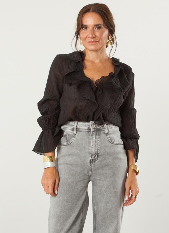 CAMISA VOLANTES TRANSPARENCIAS