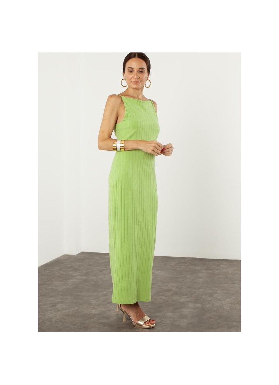 Vestido canalé tirantes