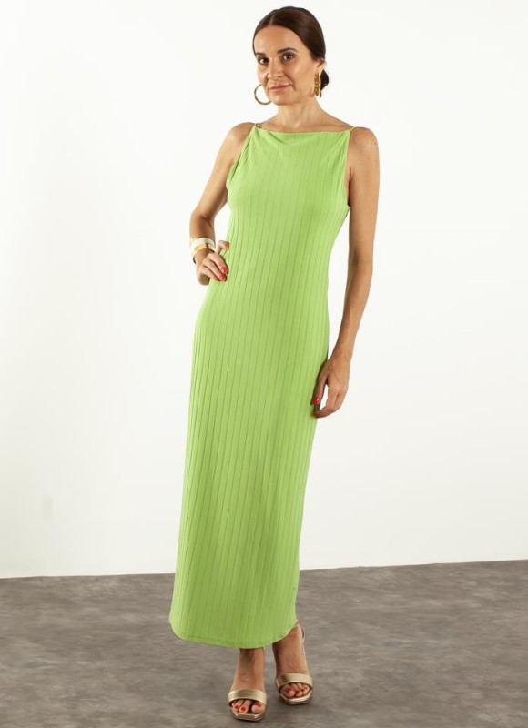 Vestido canalé tirantes
