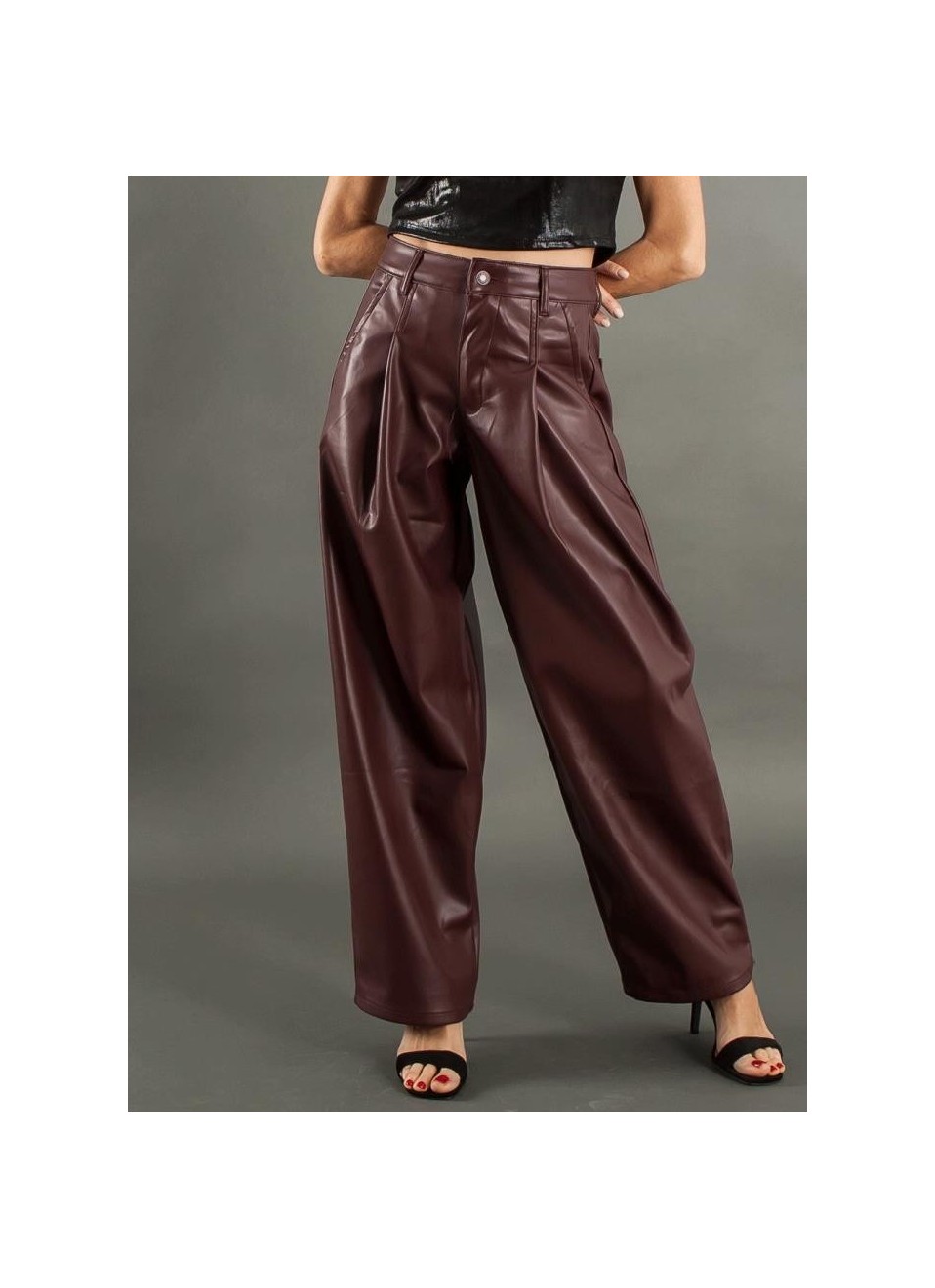 Pantalón polipiel Baggy