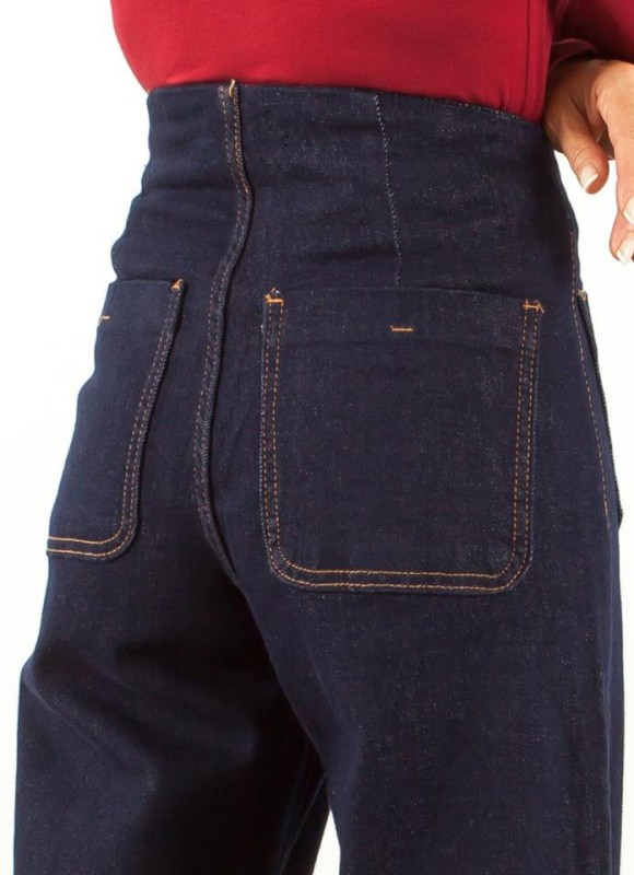 Jeans wide led Bolsillos frontales
