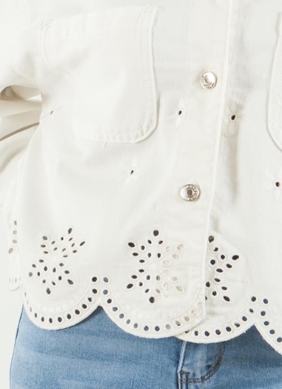 Cazadora denim calada