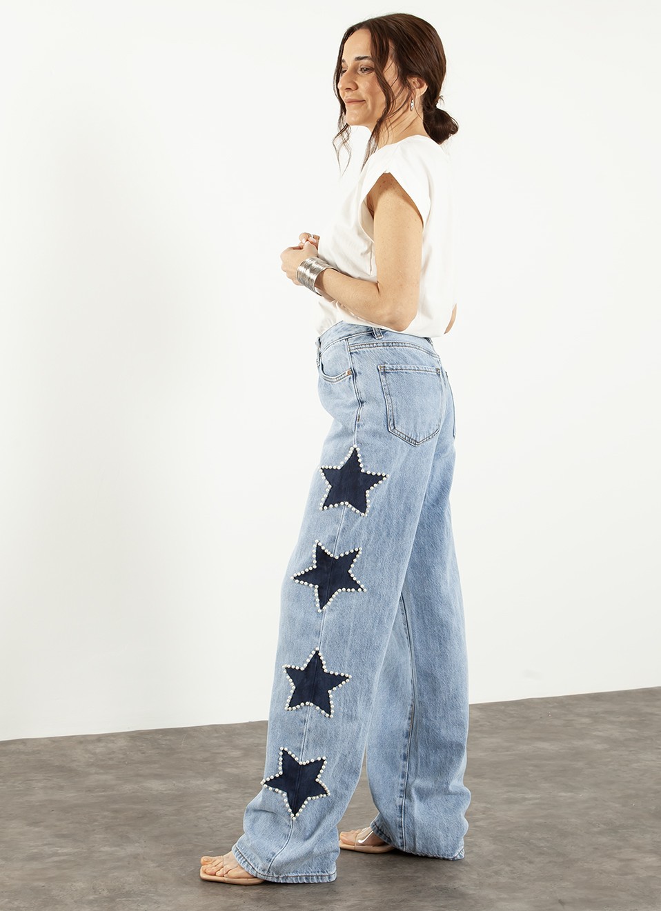 Jeans Estrellas wide led