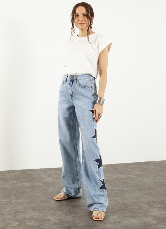 Jeans Estrellas wide led