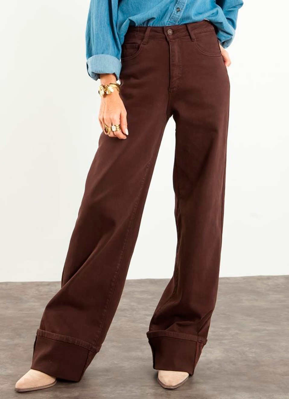 Jeans extra largos dad fit