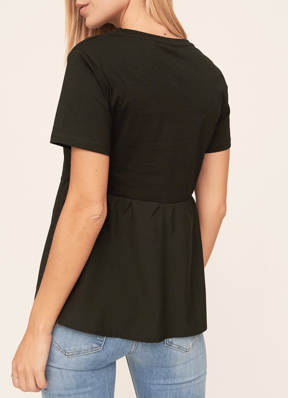 Camiseta Peplum Blanco y Negro 15€ | Premonición.online