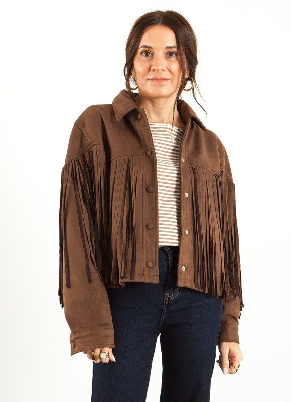 Chaqueta ante flecos