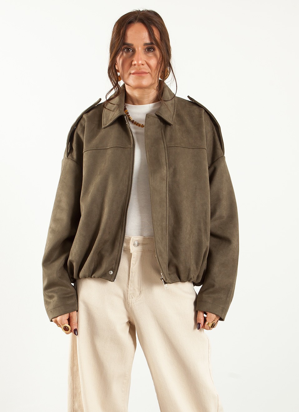 Chaqueta bomber efecto ante