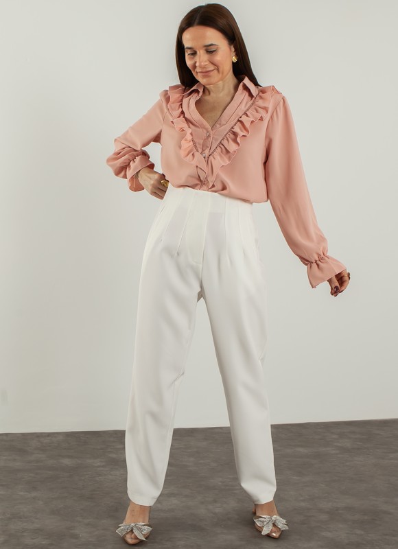 Pantalón Vestir Pinzas Colores 23€ | Premonición.online