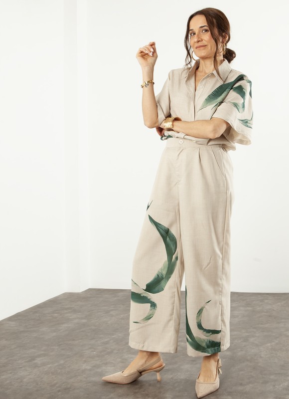 Pantalón hojas