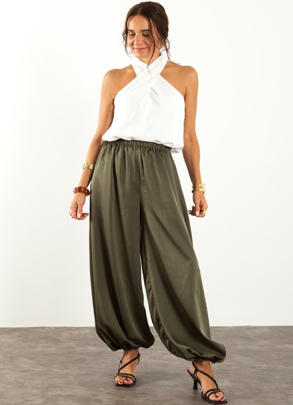Pantalón Bombacho Satinado | Premonición.online