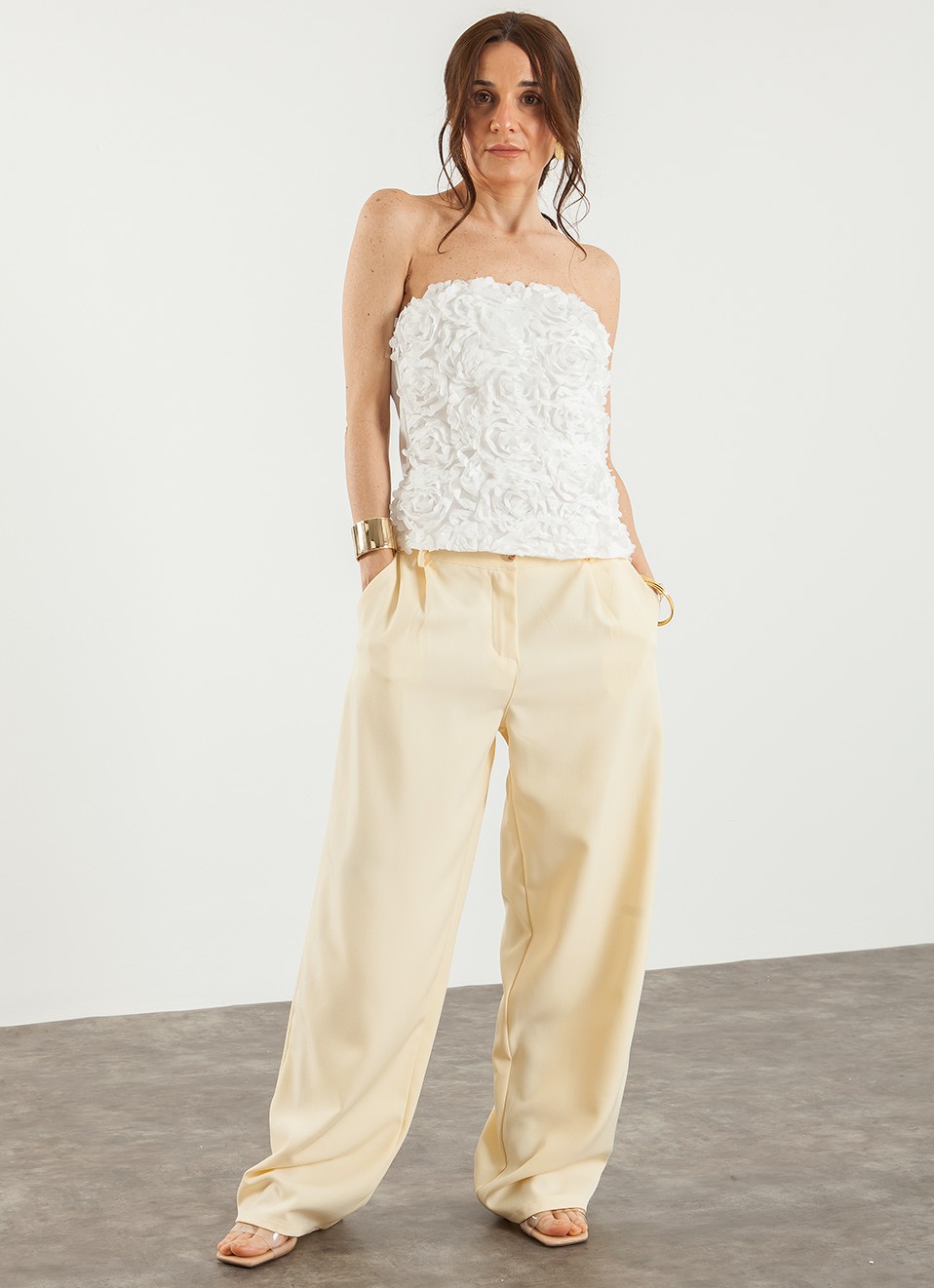 Pantalón Vestir Amarillo Suave | Premonición.online
