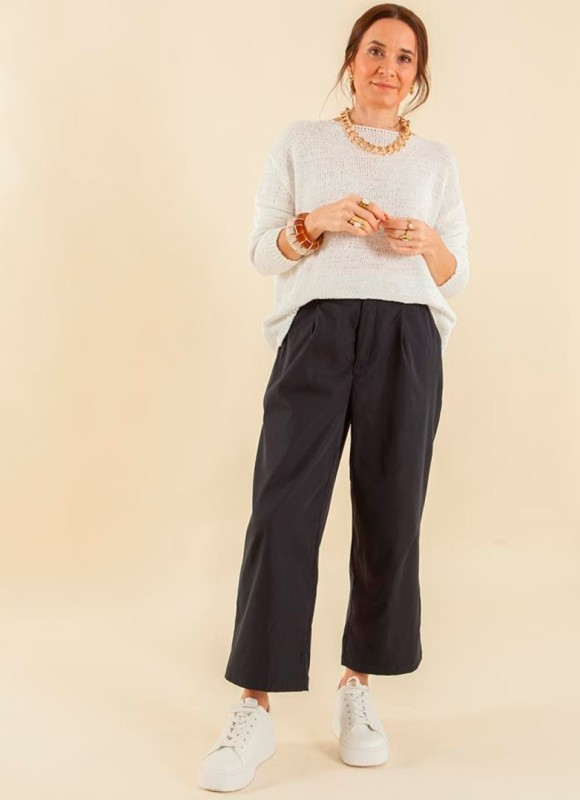 Pantalón Culotte Vestir Marino | Premonición.online