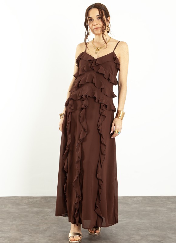 Vestido Largo con Volantes | Tendencia Nueva Colección Premonicion.online