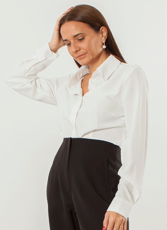 Camisa Ajustada Mujer | Blanco y Negro | Premonición.online
