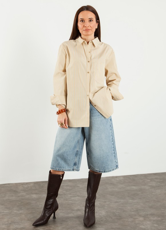 Camisa Rayas con Brillos Mujer | Moda Femenina | Premonición.online