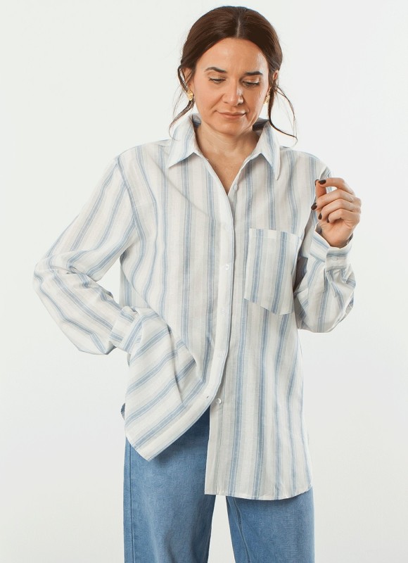 Camisa Rayas Rosa Mujer | Tendencia Nueva Colección Premonicion.online